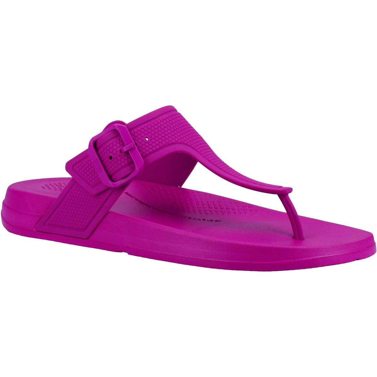 Fitflop iQUSHION Adjustable Buckle Flip-Flops Miami Violet – BushWear